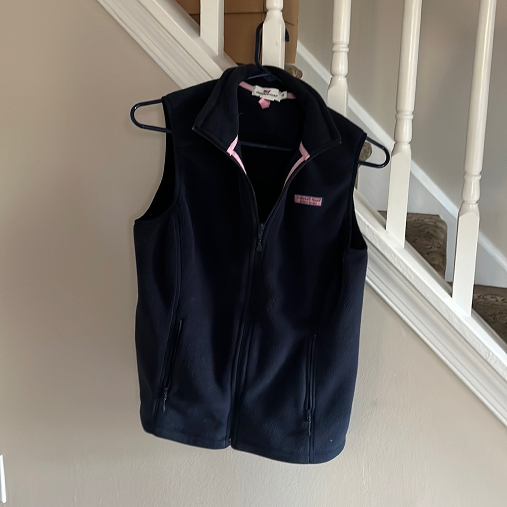 Navy Blue Vineyard Vines Fleece Vest
